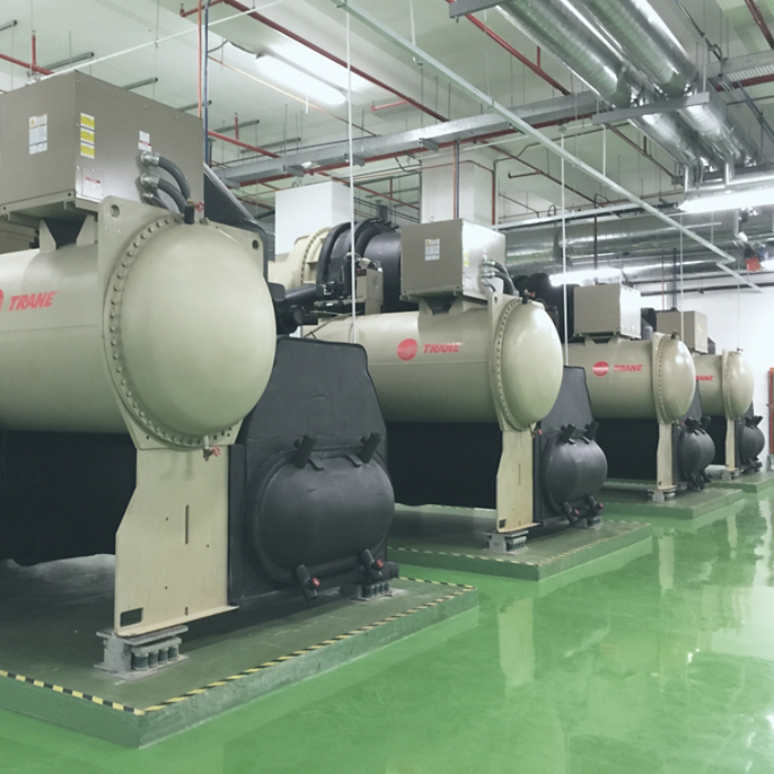 Chiller plant for cooling system right facing hero