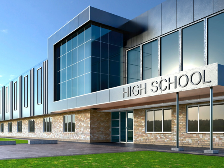 high school building
