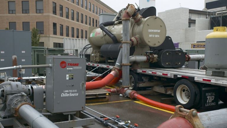 Rental Chiller Unit on Semi Trailer