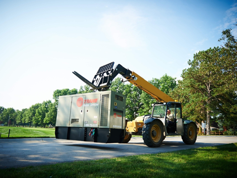 Rental Unit on Skid Steer Loader