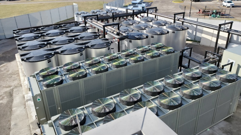 birds-eye view of the equipment