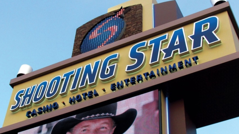 Shooting Star Casino Sign