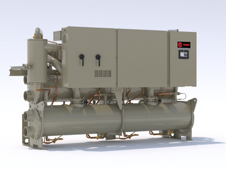 Series R Water Cooled Chiller RTWD Front Left with Background