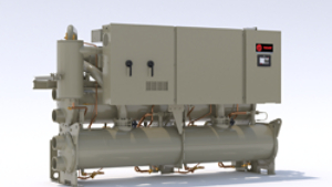 Series R Water Cooled Chiller RTWD Front Left with Background