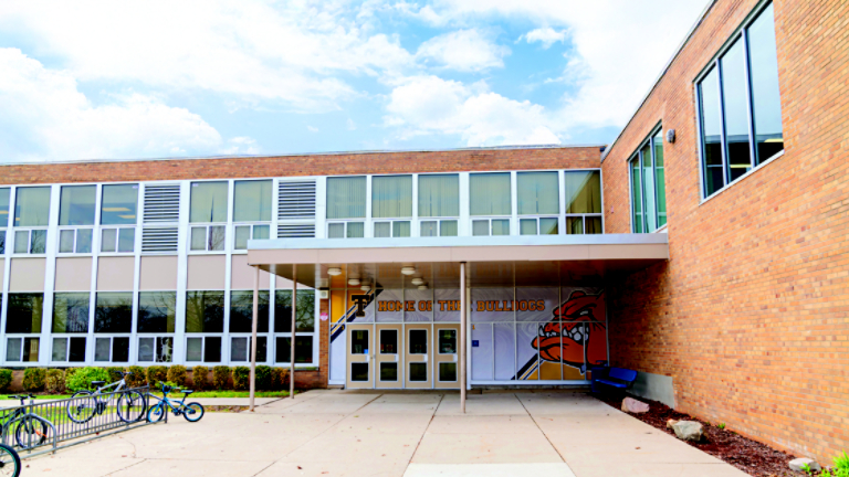 Front of School within the Trenton Public School District