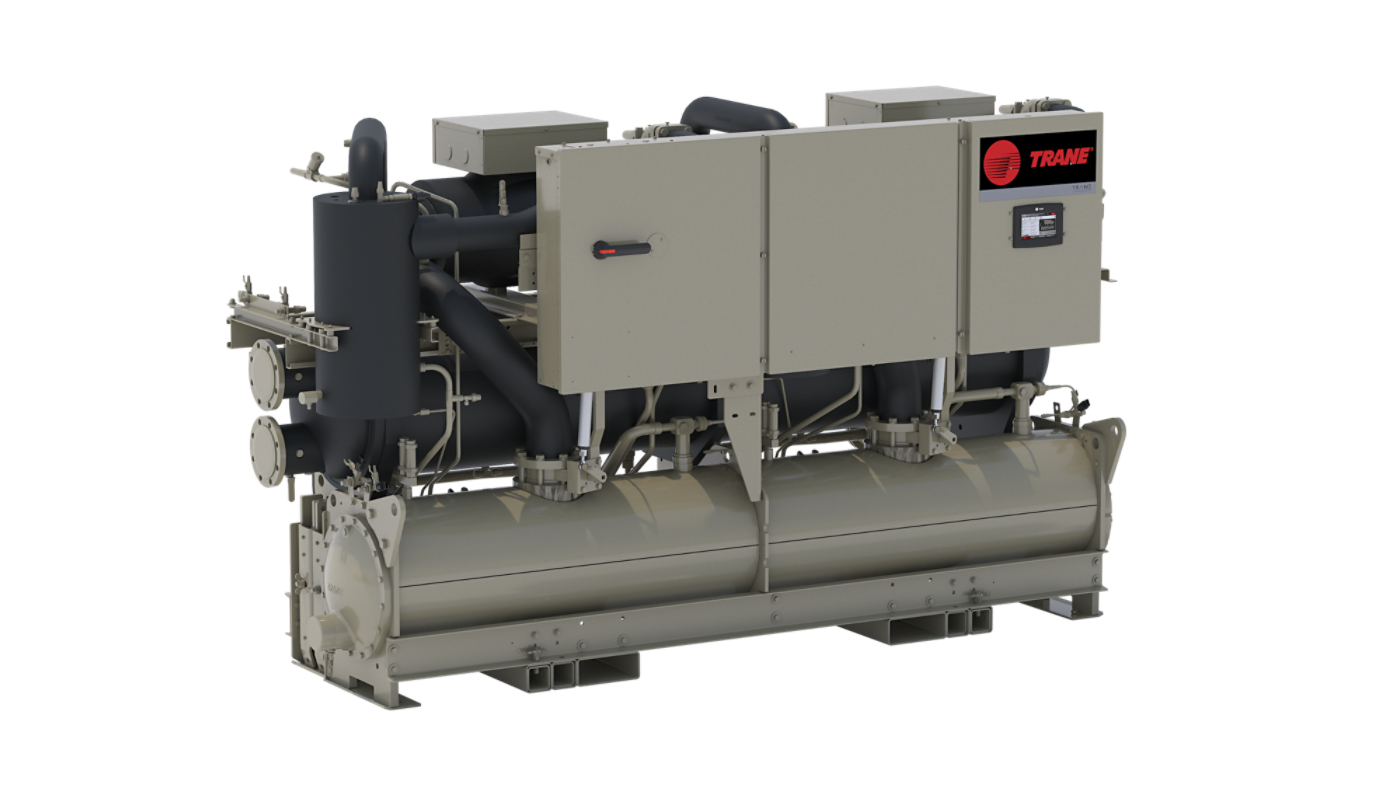 Series R Water Cooled Chiller RTZA Angle Front Left Transparent