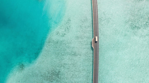 Bridge connecting small islands