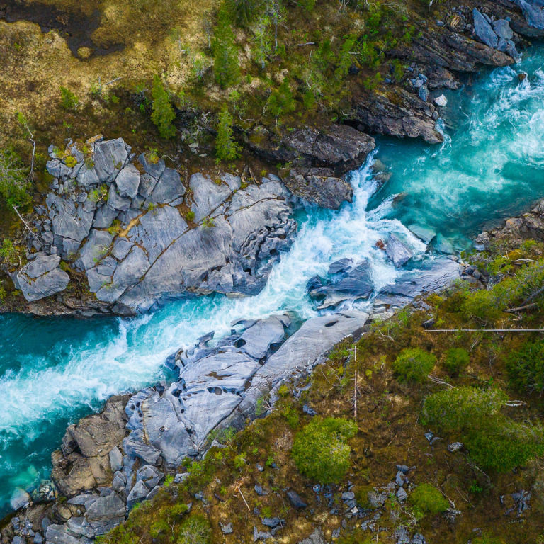Flowing river valley