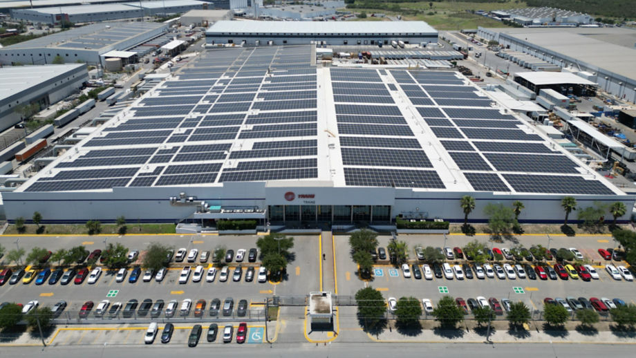 Solar panels on Trane plant