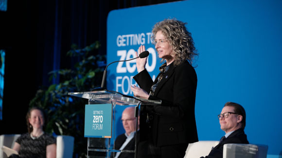 Holly Paeper speaking at the Getting to Zero Forum 2024