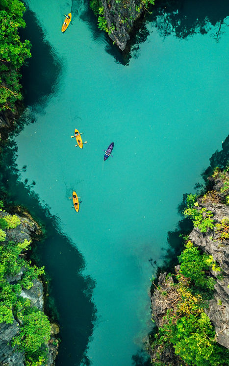 Lagoon with Kayaks