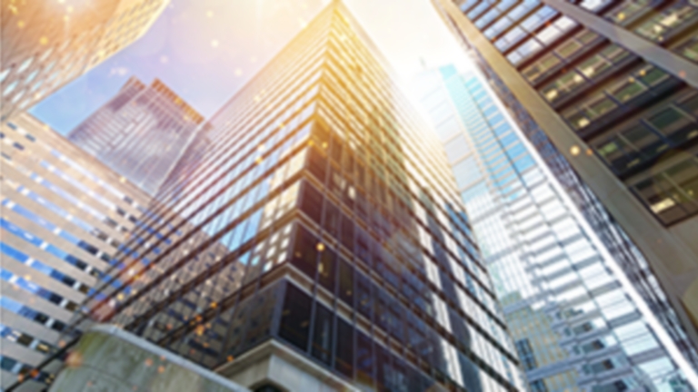 Modern office buildings in city