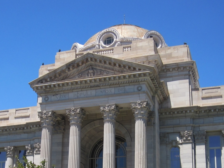 court house blue sky