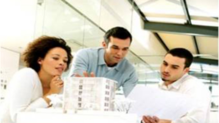 Meeting looking at scale model