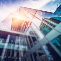 low angle view of skyscrapers