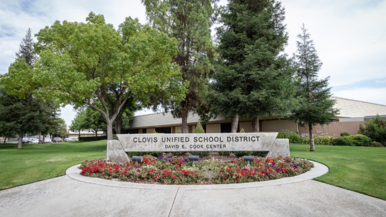 Clovis School Sign