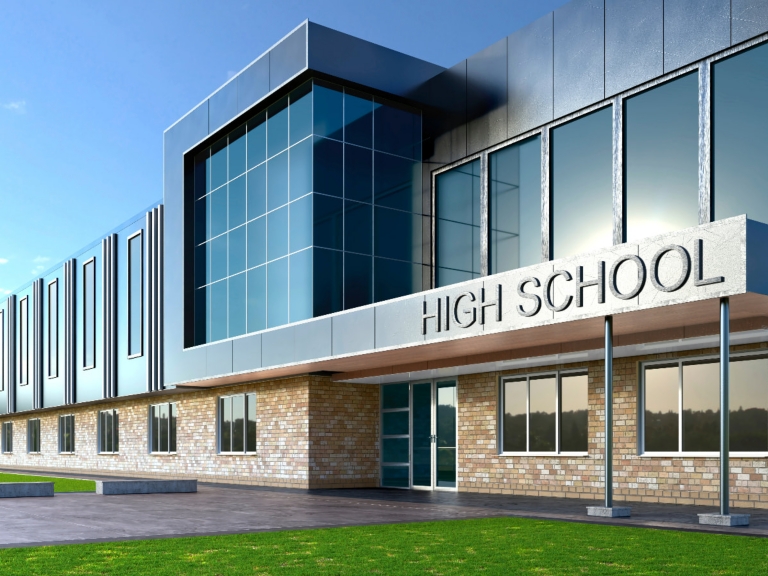 high school building